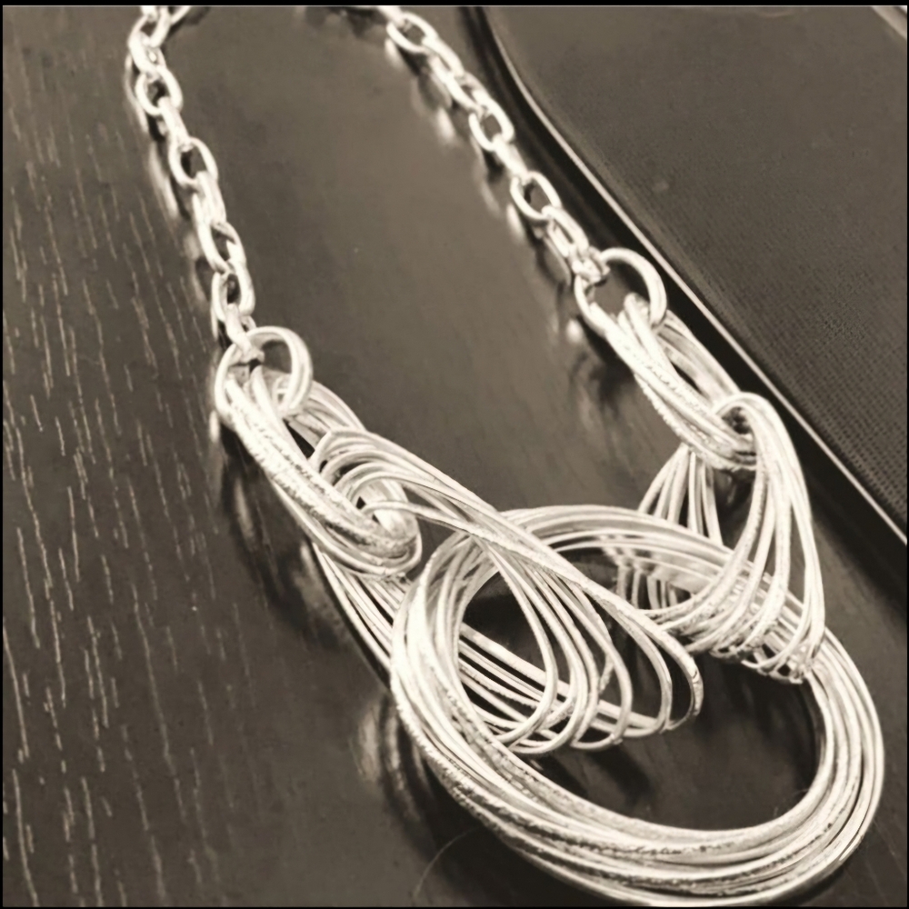 Beautiful new INC.Silver Necklace - Picture 2 of 4